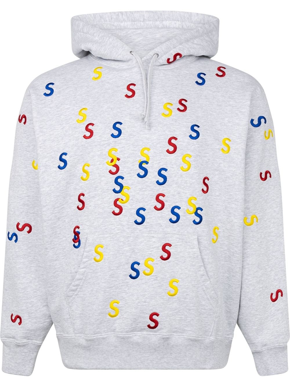 embroidered S-logo hoodie - 1