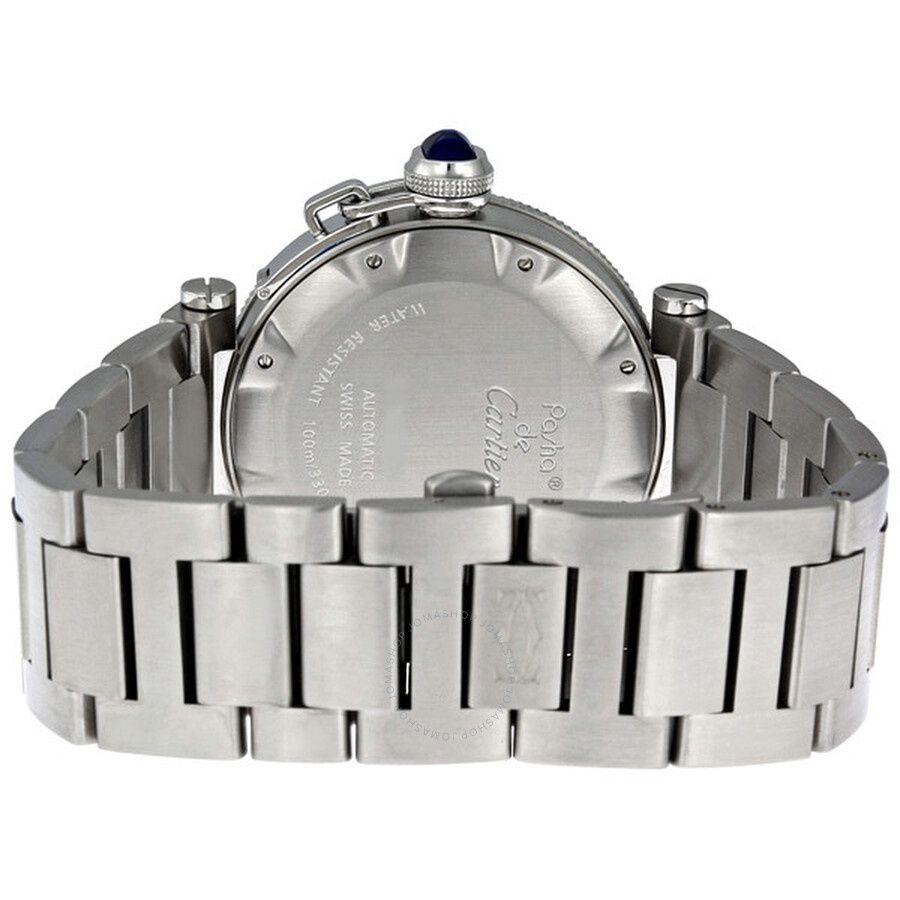 Pre-owned Cartier Pasha Seatimer Silver Dial Men's Watch W31080M7 - 3