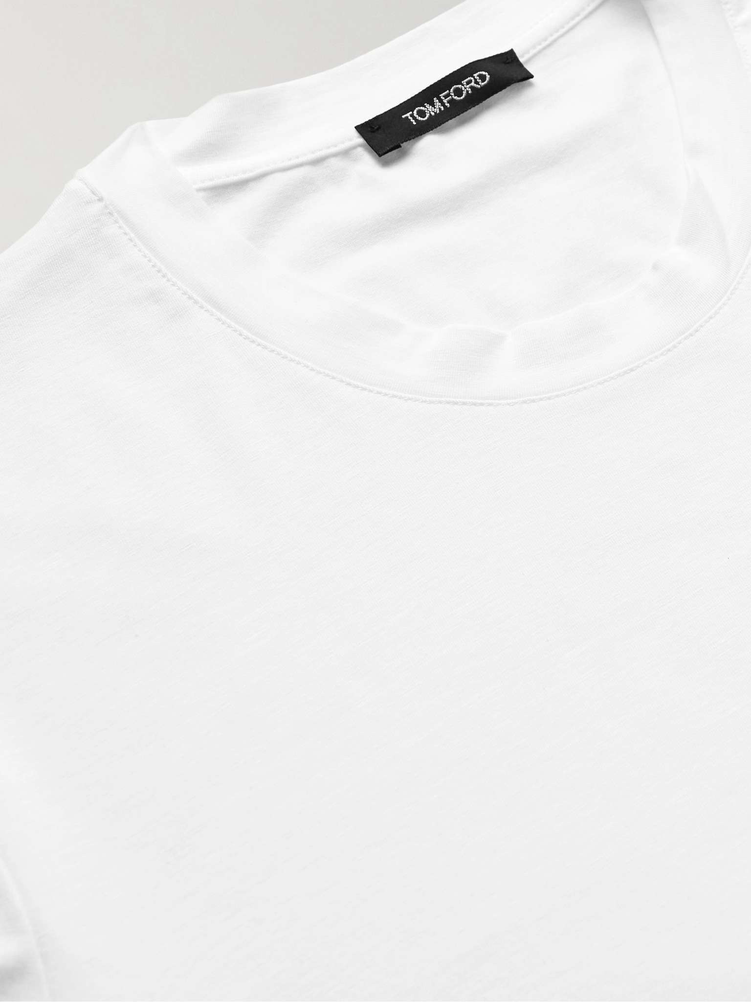 Stretch Cotton and Modal-Blend T-Shirt - 4