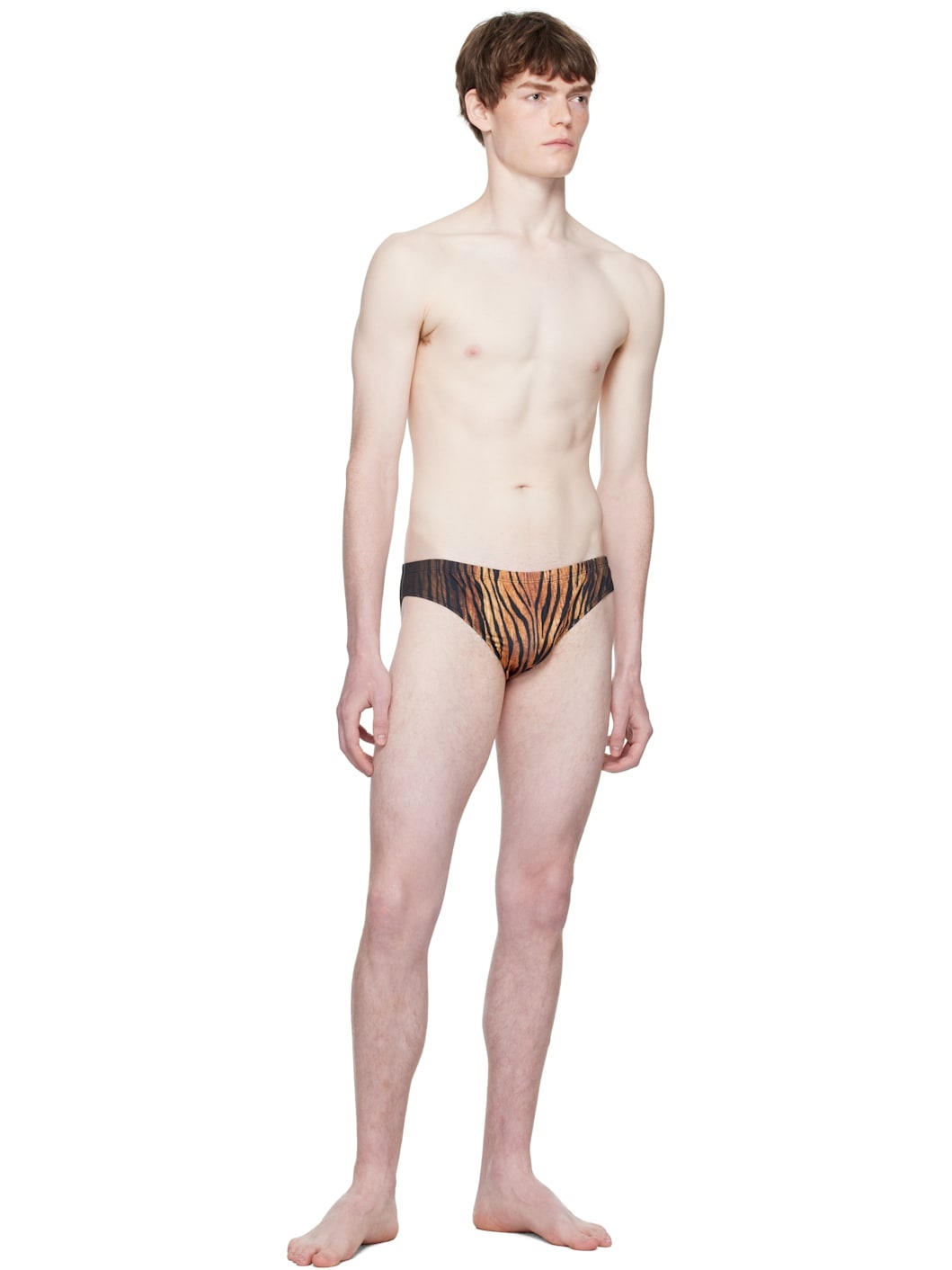 Brown 'The Wood' Swim Briefs - 4