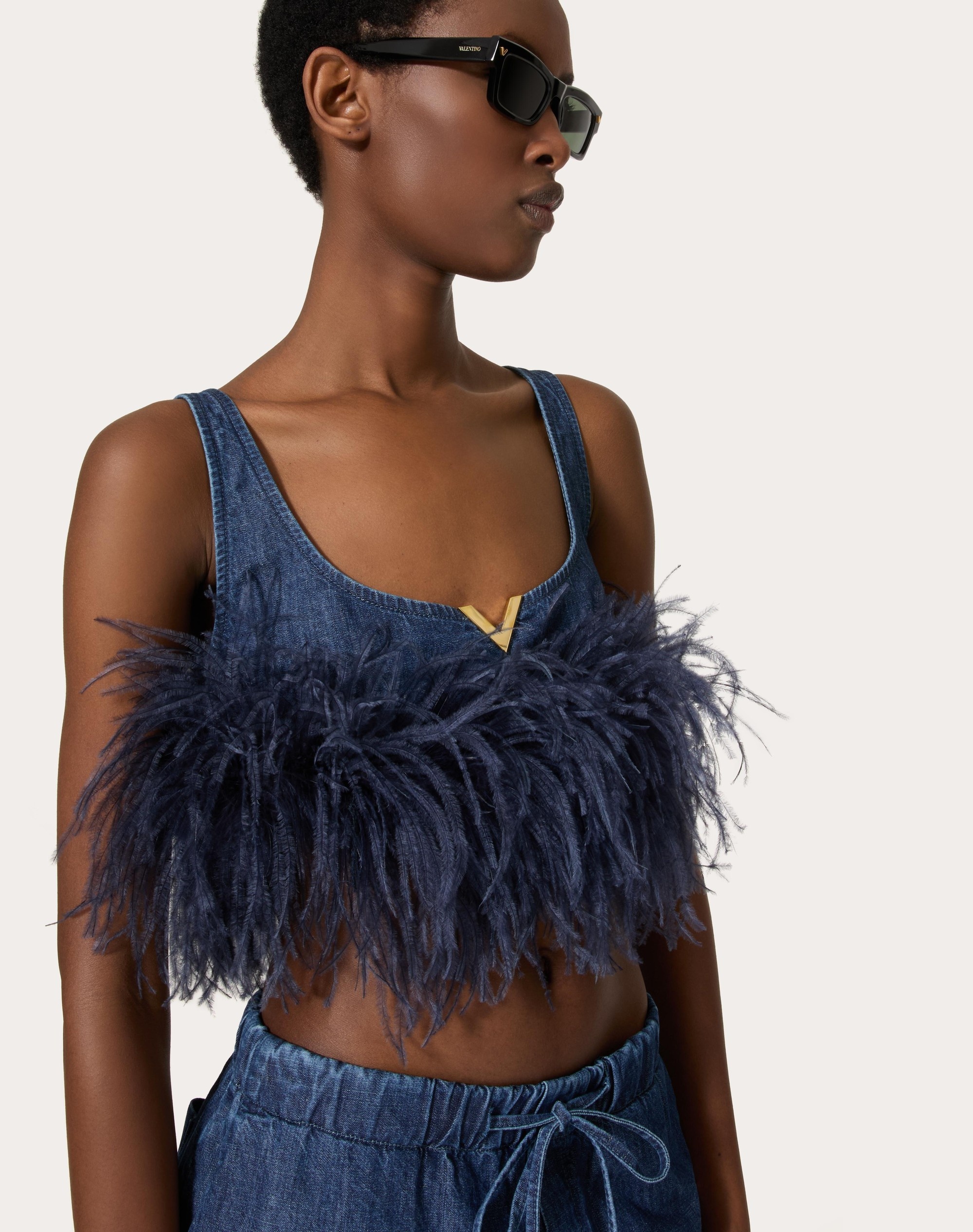 CHAMBRAY DENIM TOP - 5