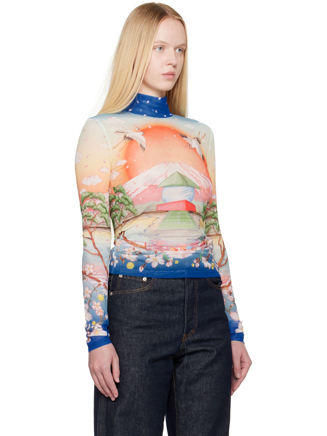 Multicolor Printed Mesh Top - 2