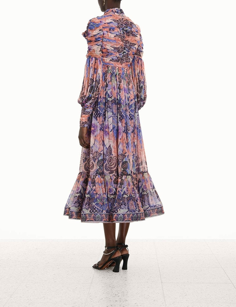 CELESTIAL RUCHED MIDI DRESS 4