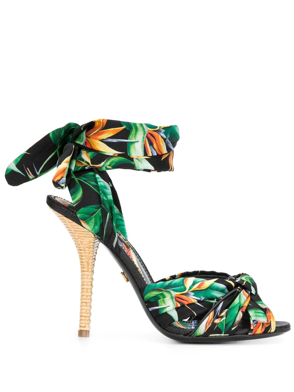 botanical-print sandals - 1