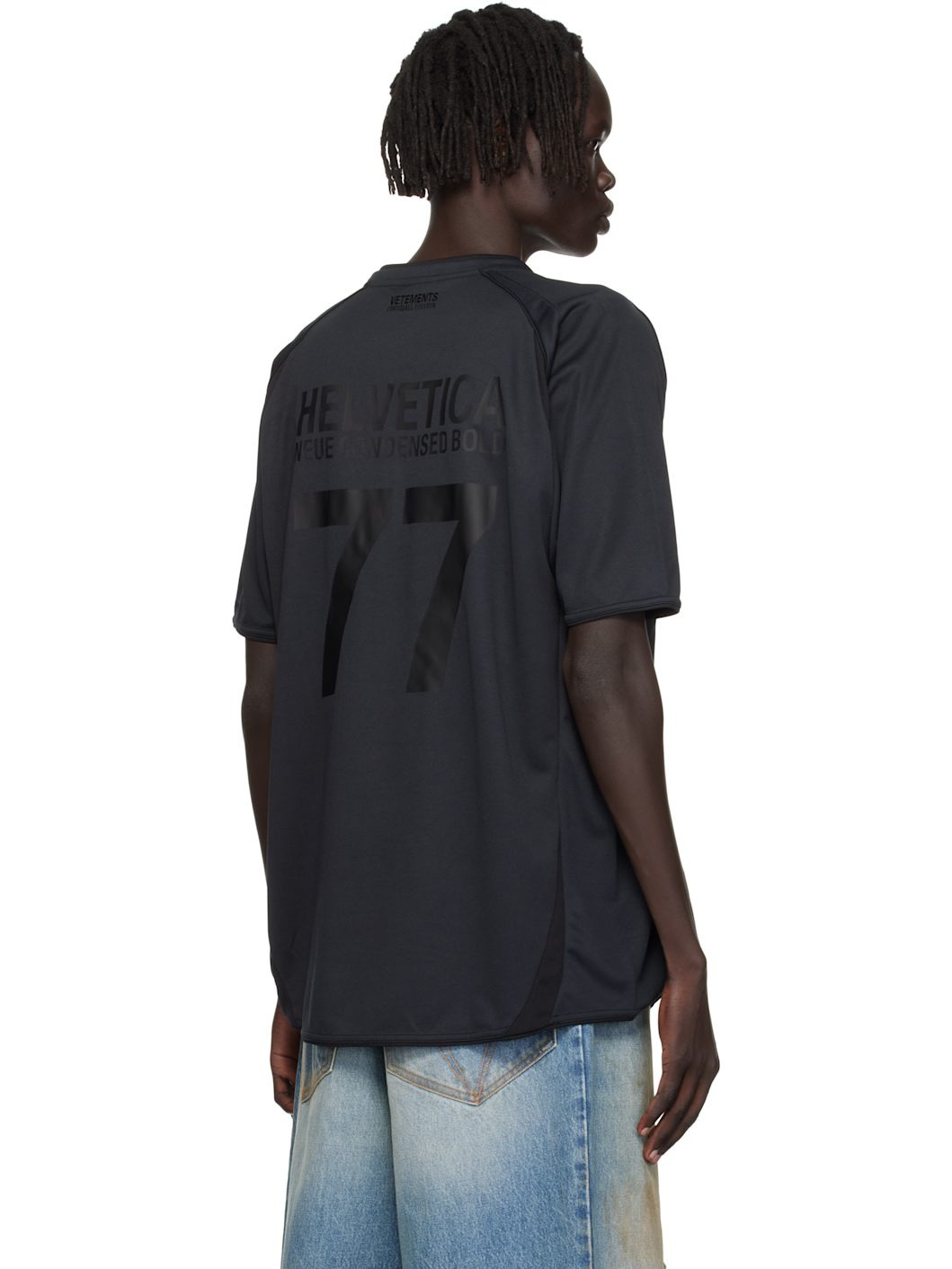 Black Trademark Football Jersey - 3