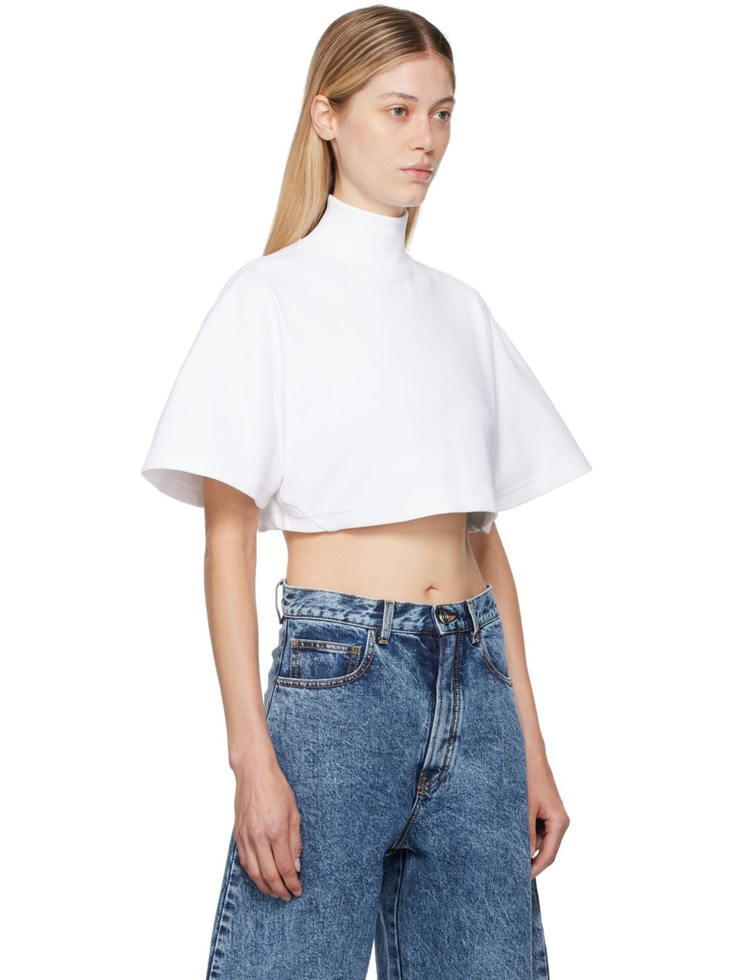 White Highneck T-Shirt - 2