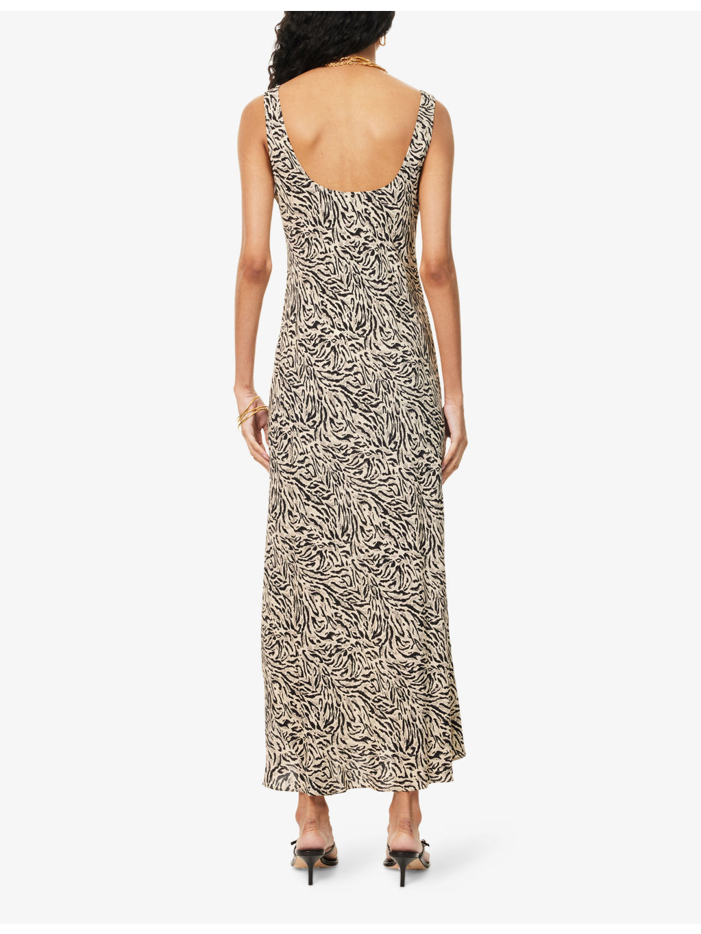 Bondi Animal-Pattern Woven Midi Dress - 4
