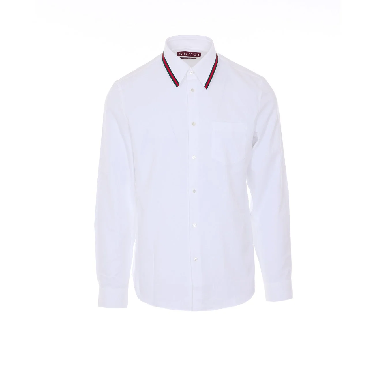 Gucci Men Oxford Shirt With Web Tape - 1
