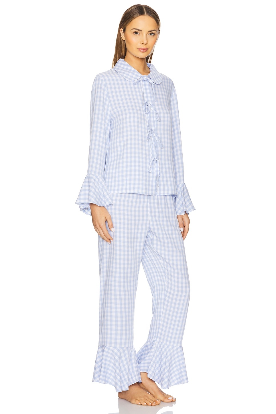 Nebula Pajama Set With Bow Details - 2
