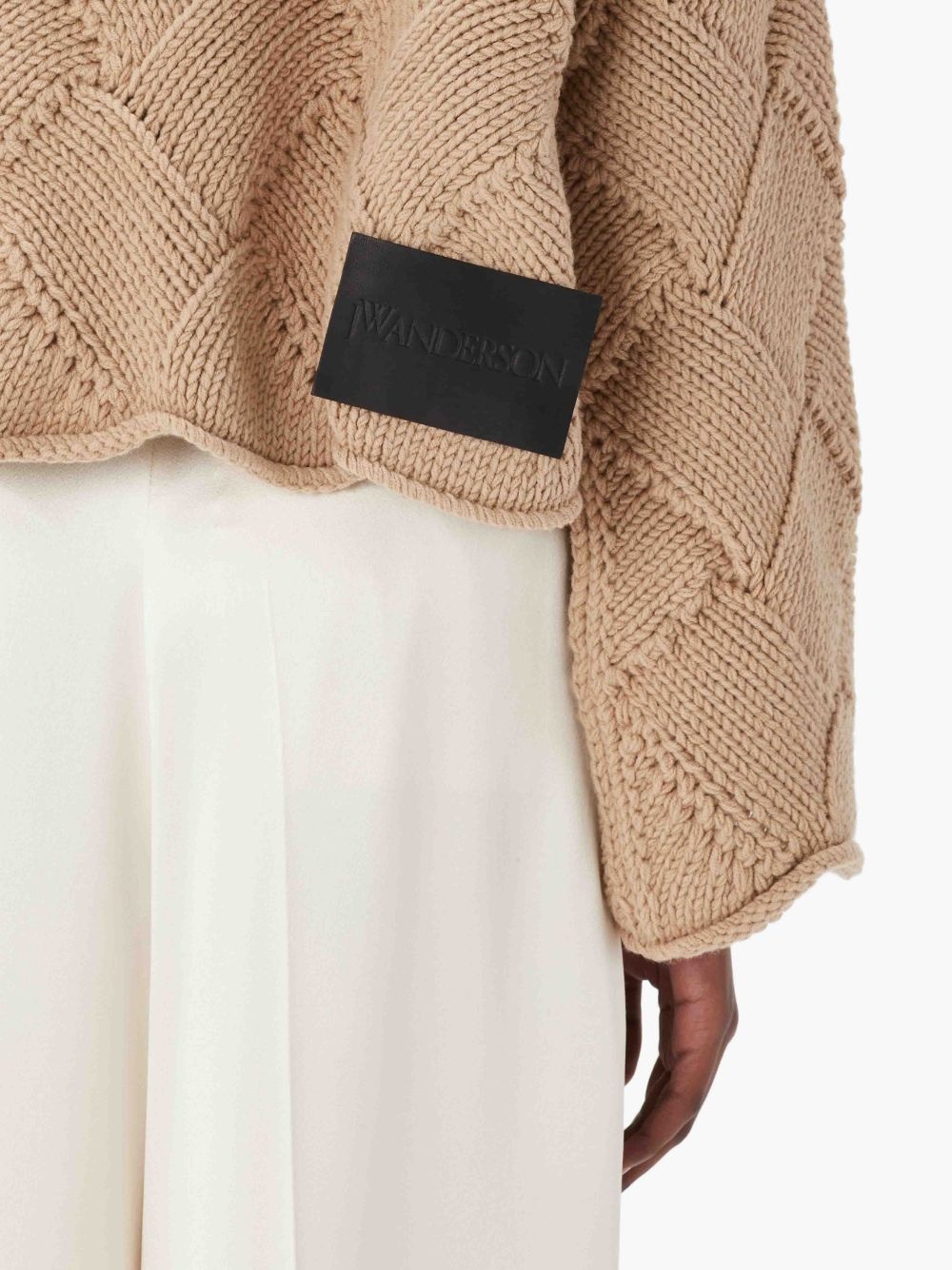 basket-weave cropped jumper - 5