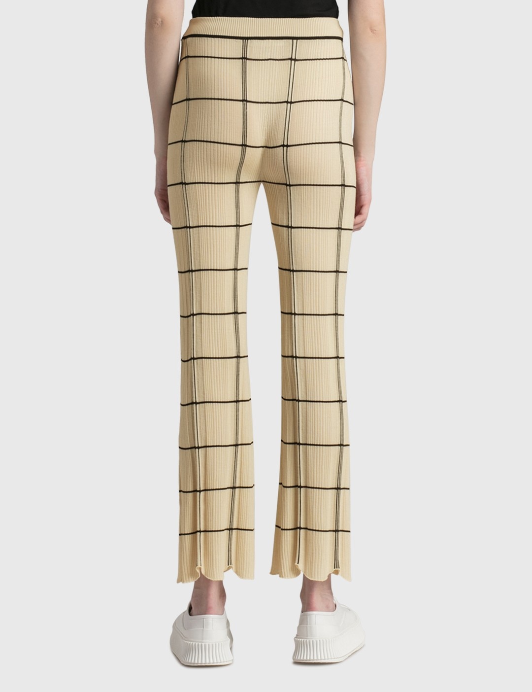 CHECKERED WIDE TROUSERS - 3