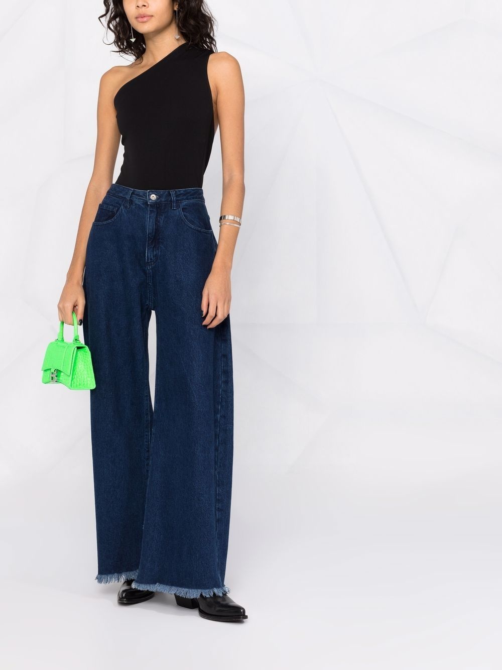 one-shoulder asymmetrical bodysuit - 2