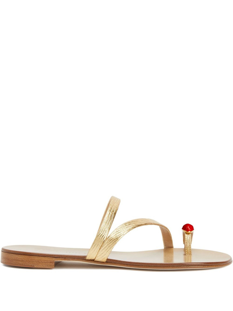 Febe leather toe-ring sandals 1