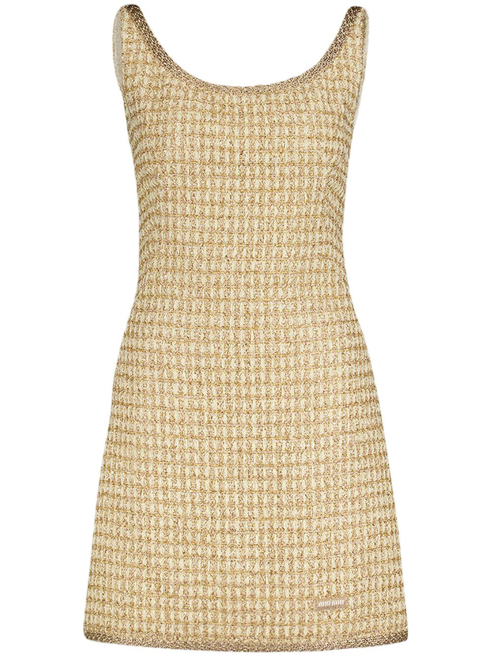 logo-patch mini dress - 1