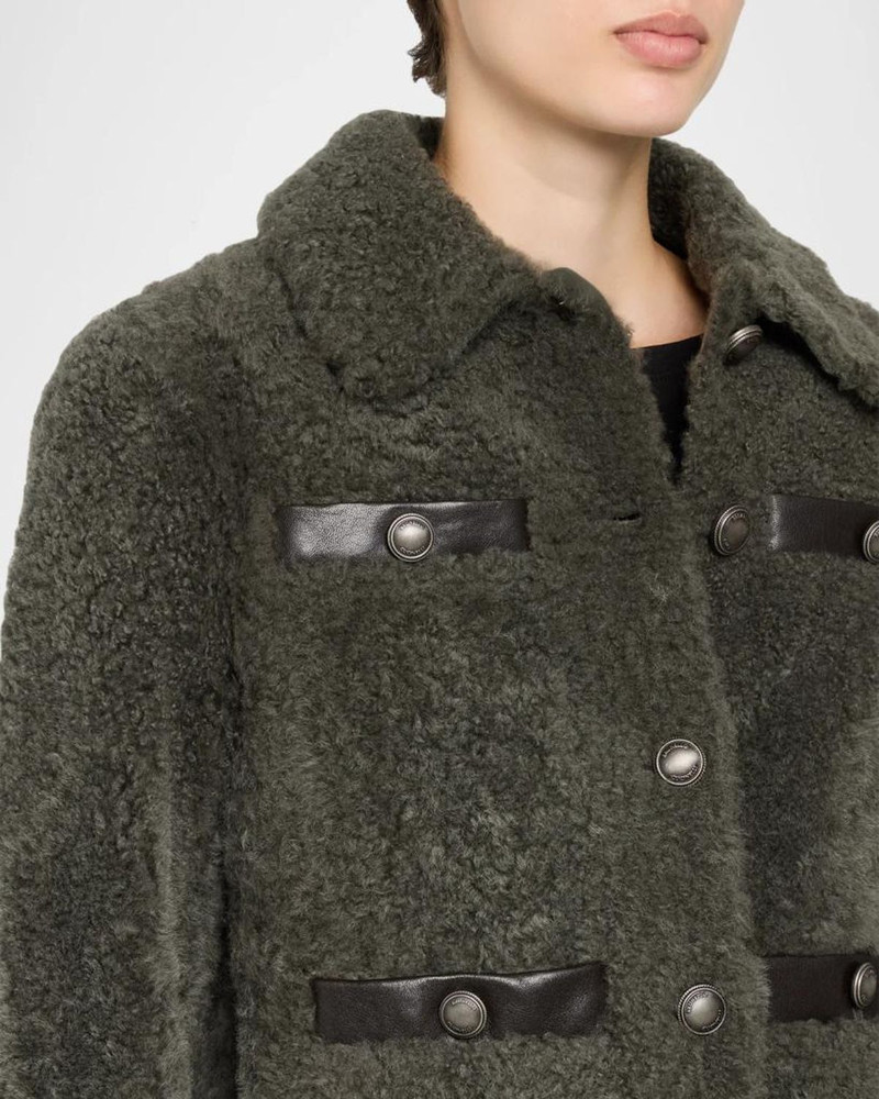 Fuzzy Soft Lamb Shearling Jacket 5