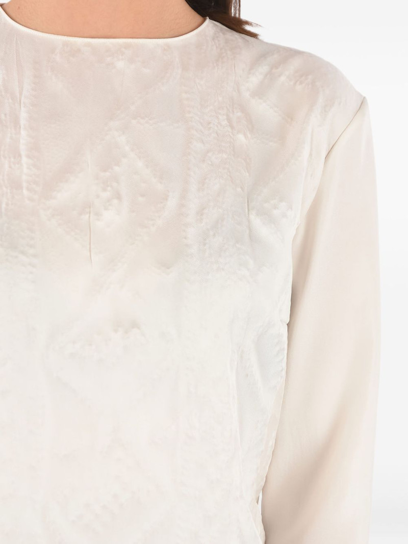 embossed long-sleeve top 4