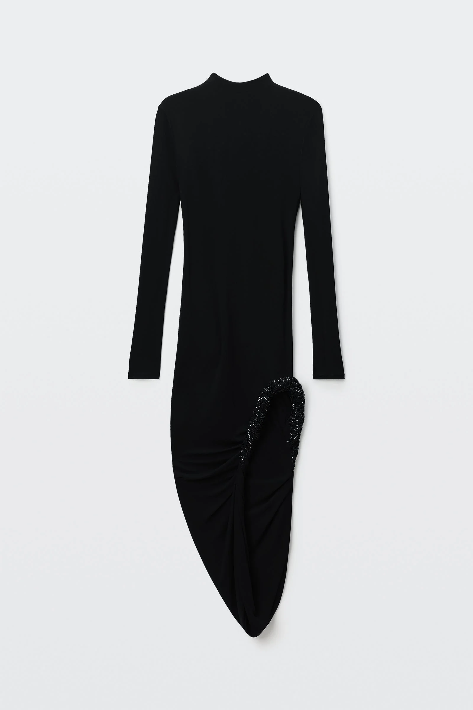 twisted drape hem dress - 1