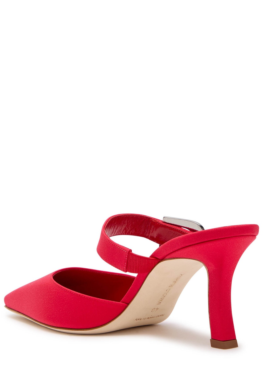 Manolo Blahnik Jabita 70 Crepe de Chine Mules - 2