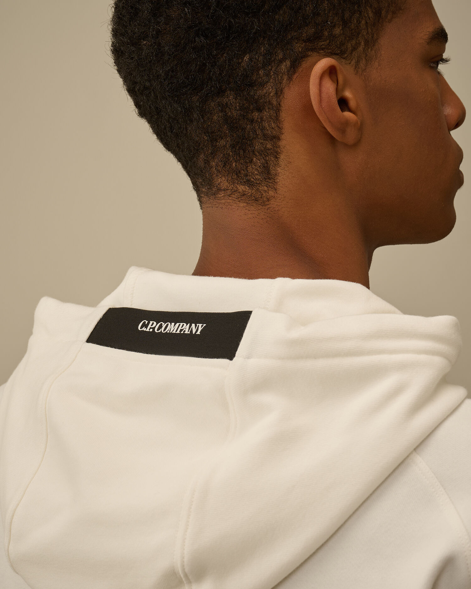 Diagonal Raised Fleece Hooded Lens Sweatshirt - 5