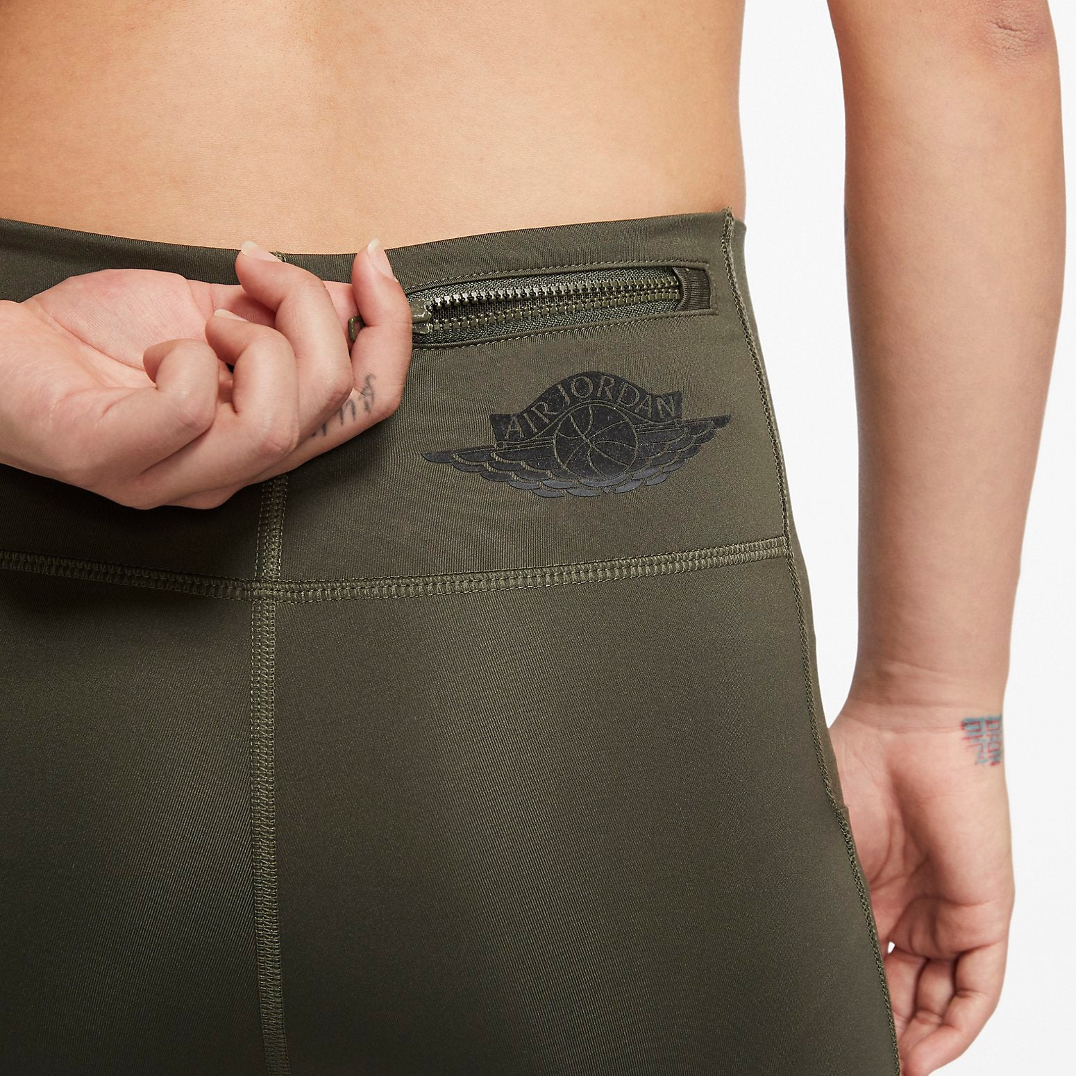 (WMNS) Air Jordan Legging Cargo 'ArmyGreen' CQ6676-325 - 3