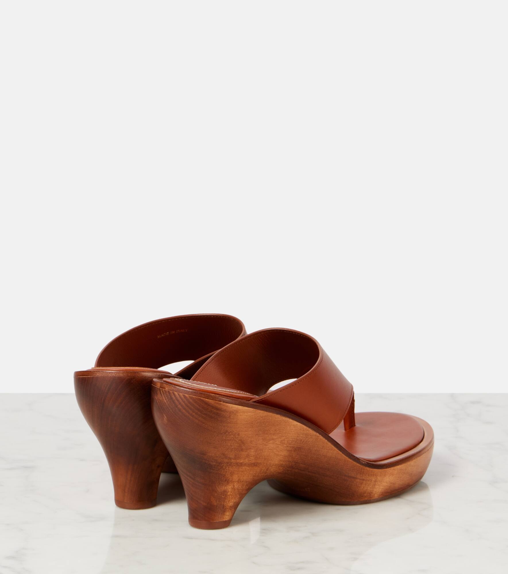 Wild 95 leather wedge thong sandals - 2