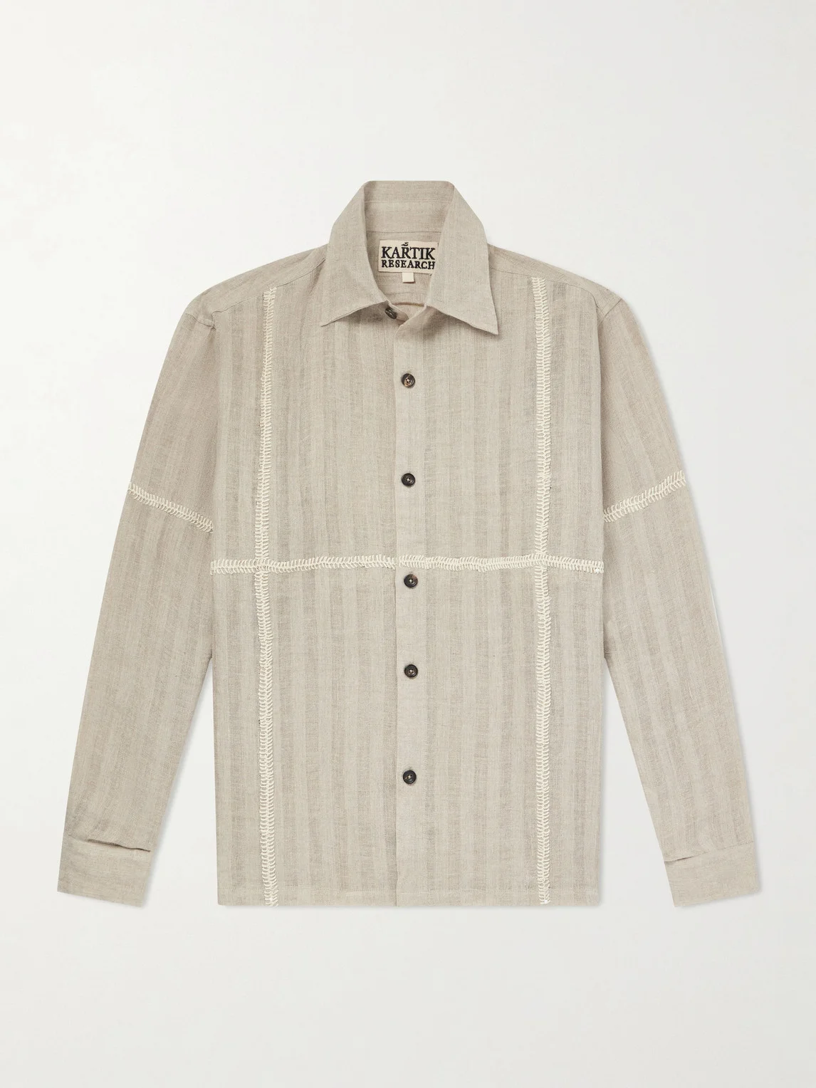 Rabari Embroidered Linen Shirt - 1