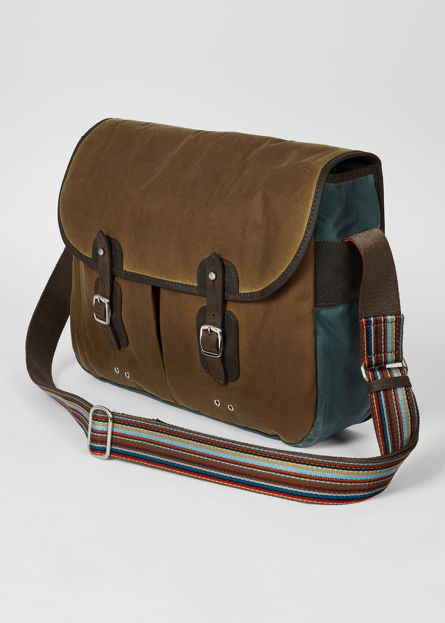 Paul Smith loves Barbour - Tan Wax Tarras Bag - 3