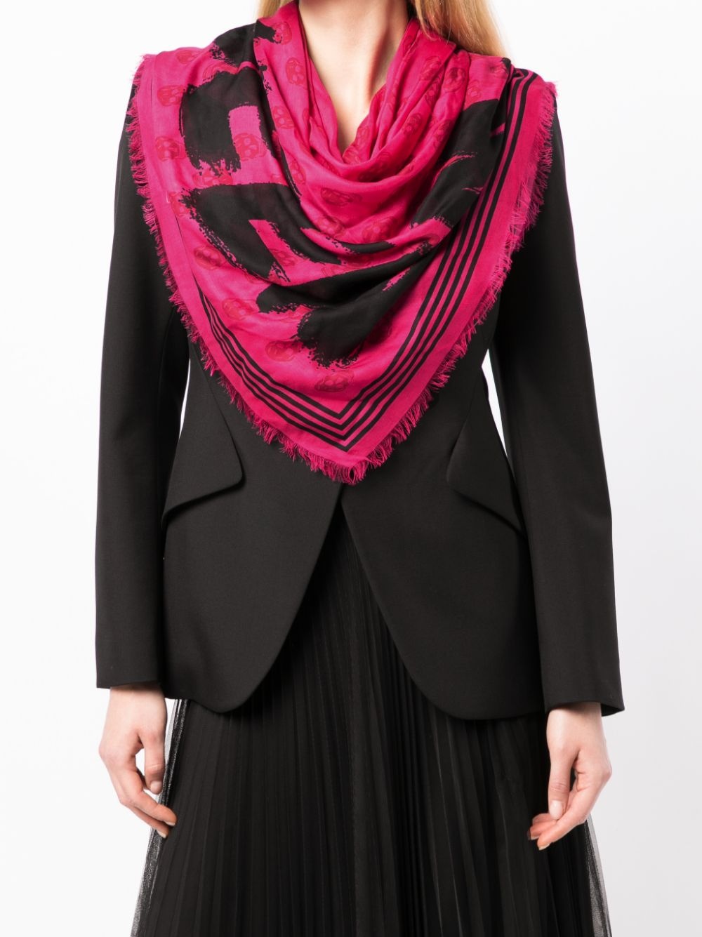 logo-print scarf - 2