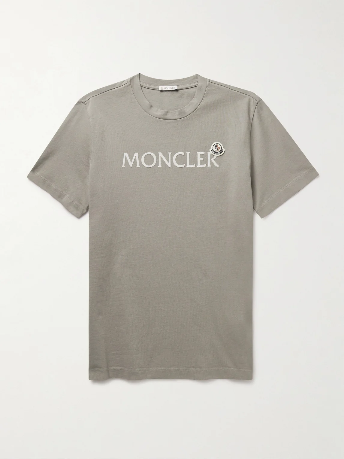 Logo-Flocked Appliquéd Cotton-Jersey T-Shirt - 1