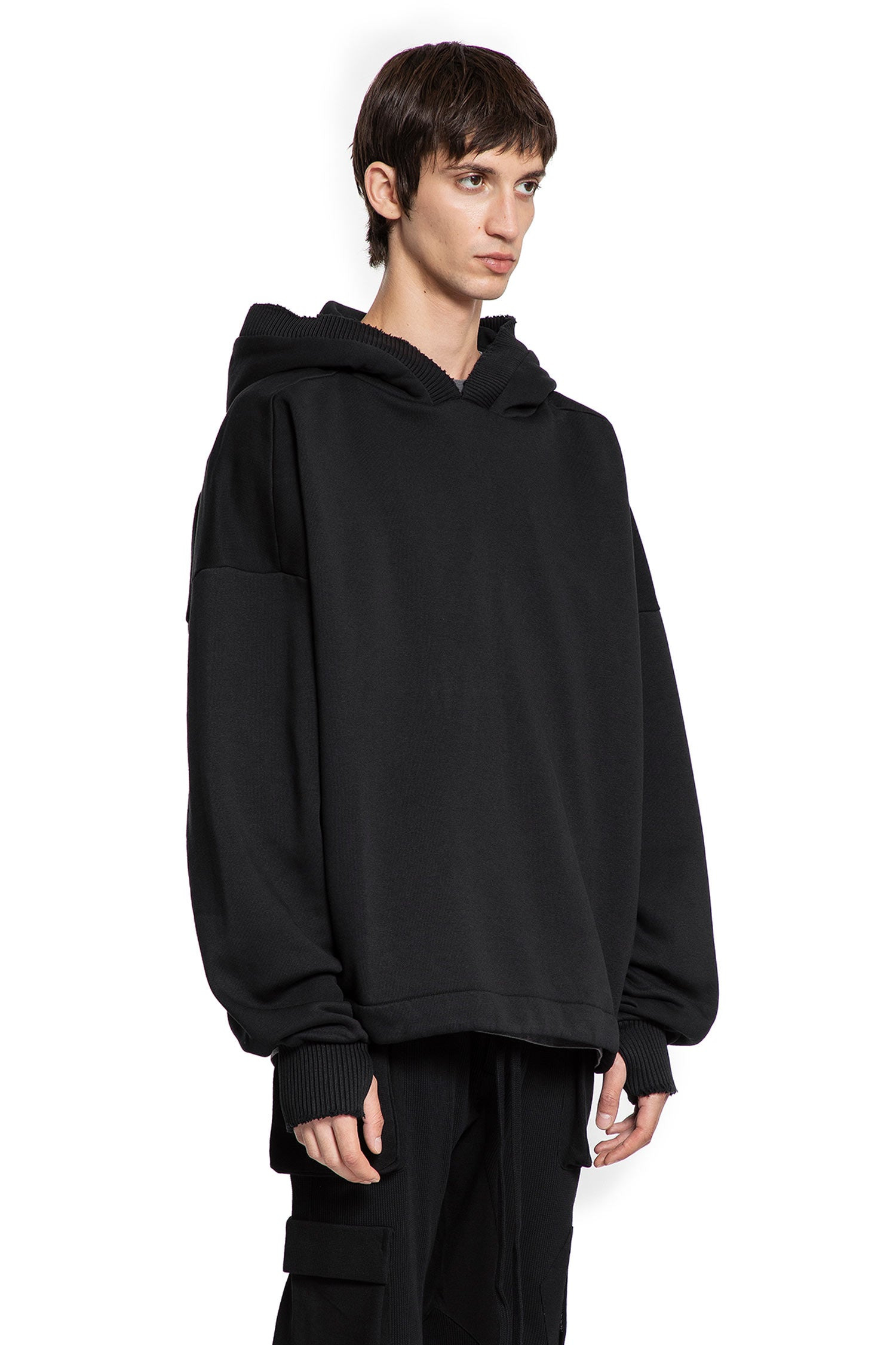 Cotton-Jersey-Hoodie-With-Hand-Gaiters - 2