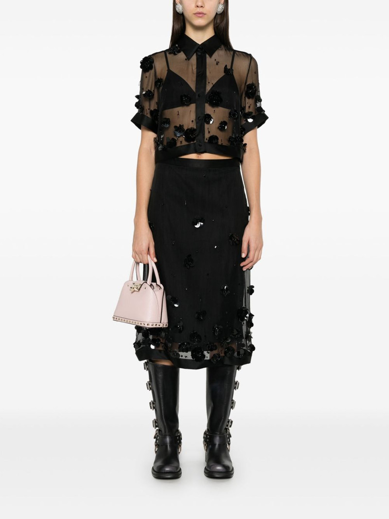 VIKTOR & ROLF sequin-embellished cropped shirt outlook