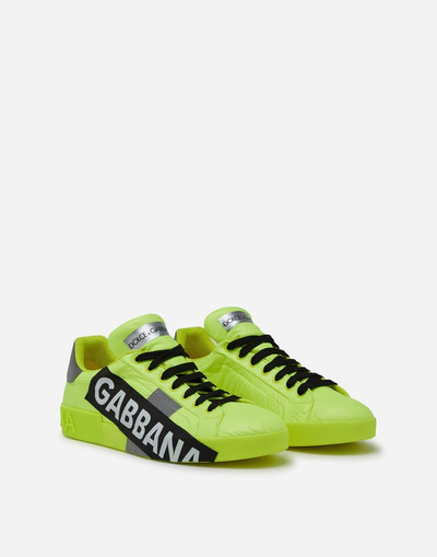 Dolce & Gabbana Portofino sneakers in fluorescent nylon with logotape outlook