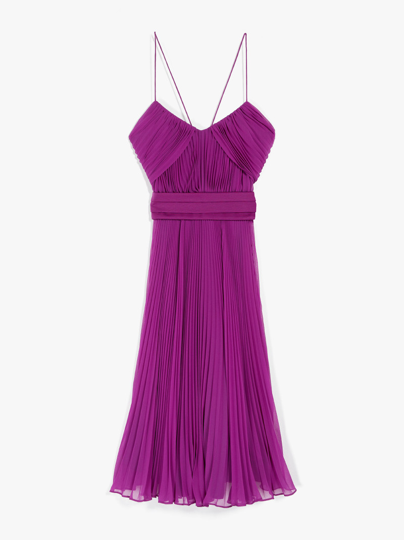 CLARINO Tuxedo dress in pleated fabric - 1