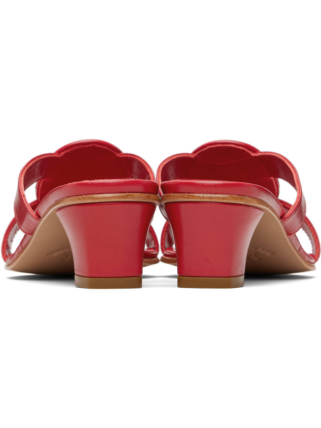 Red Medalia Heeled Sandals - 2