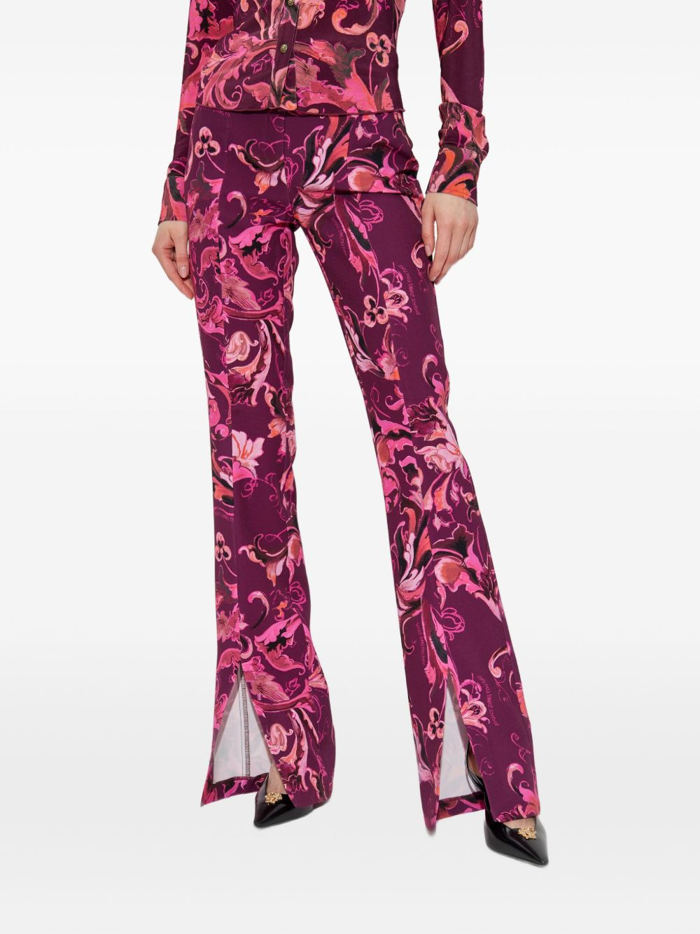 Barocco-print trousers - 3