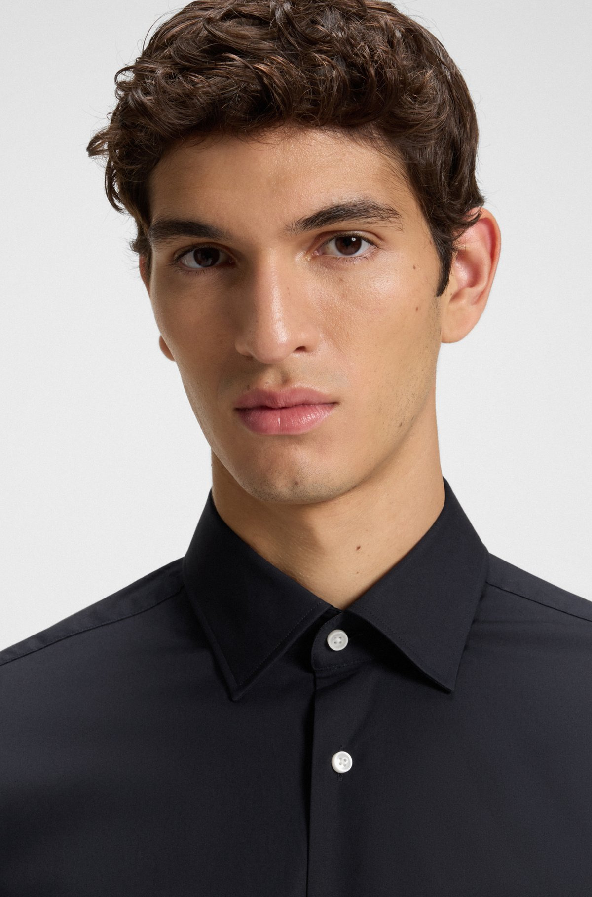 REGULAR-FIT SHIRT IN AUSTRIAN EASY-IRON COTTON POPLIN - 3