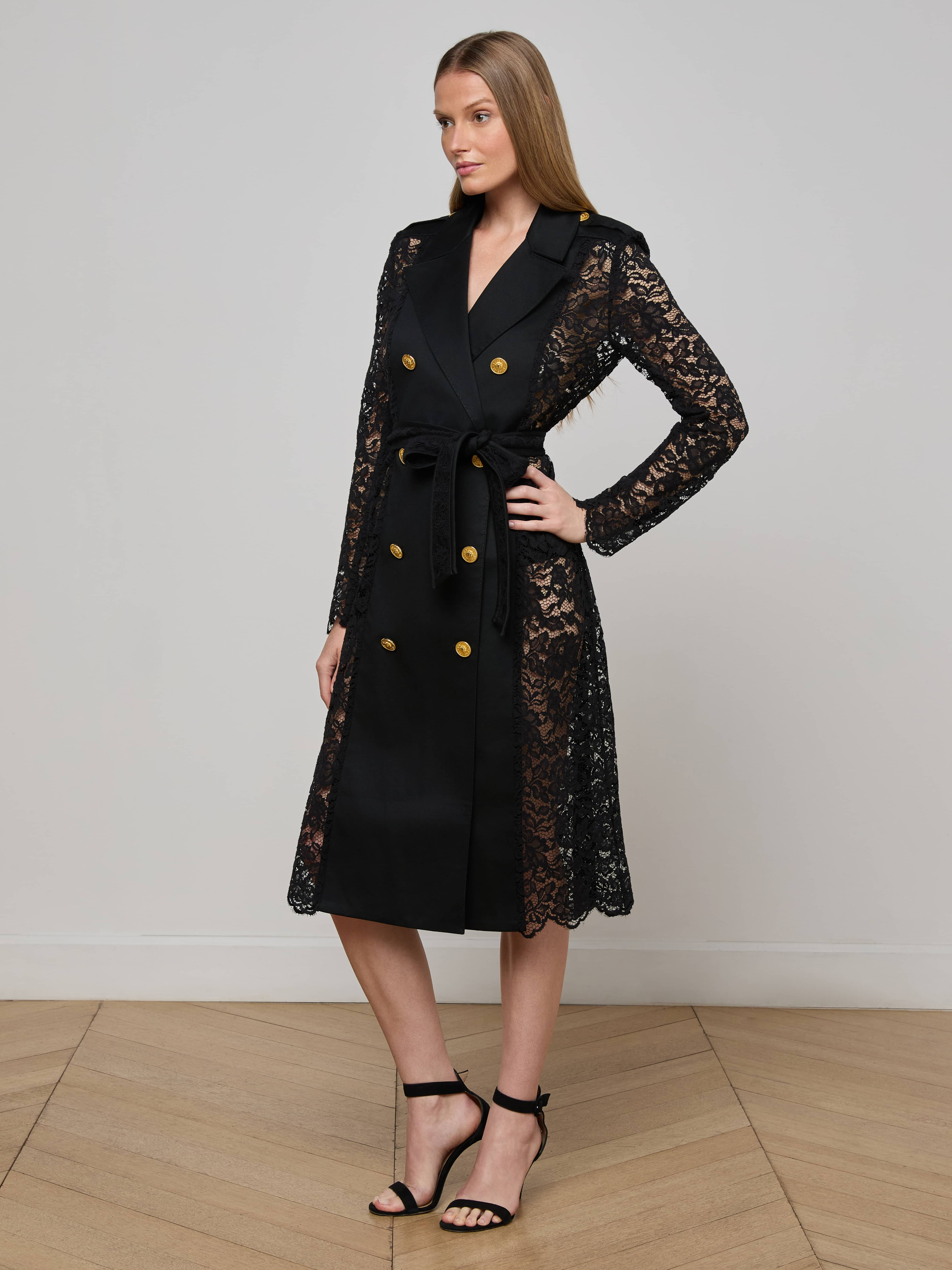 Amata Lace Trench Coat - 6