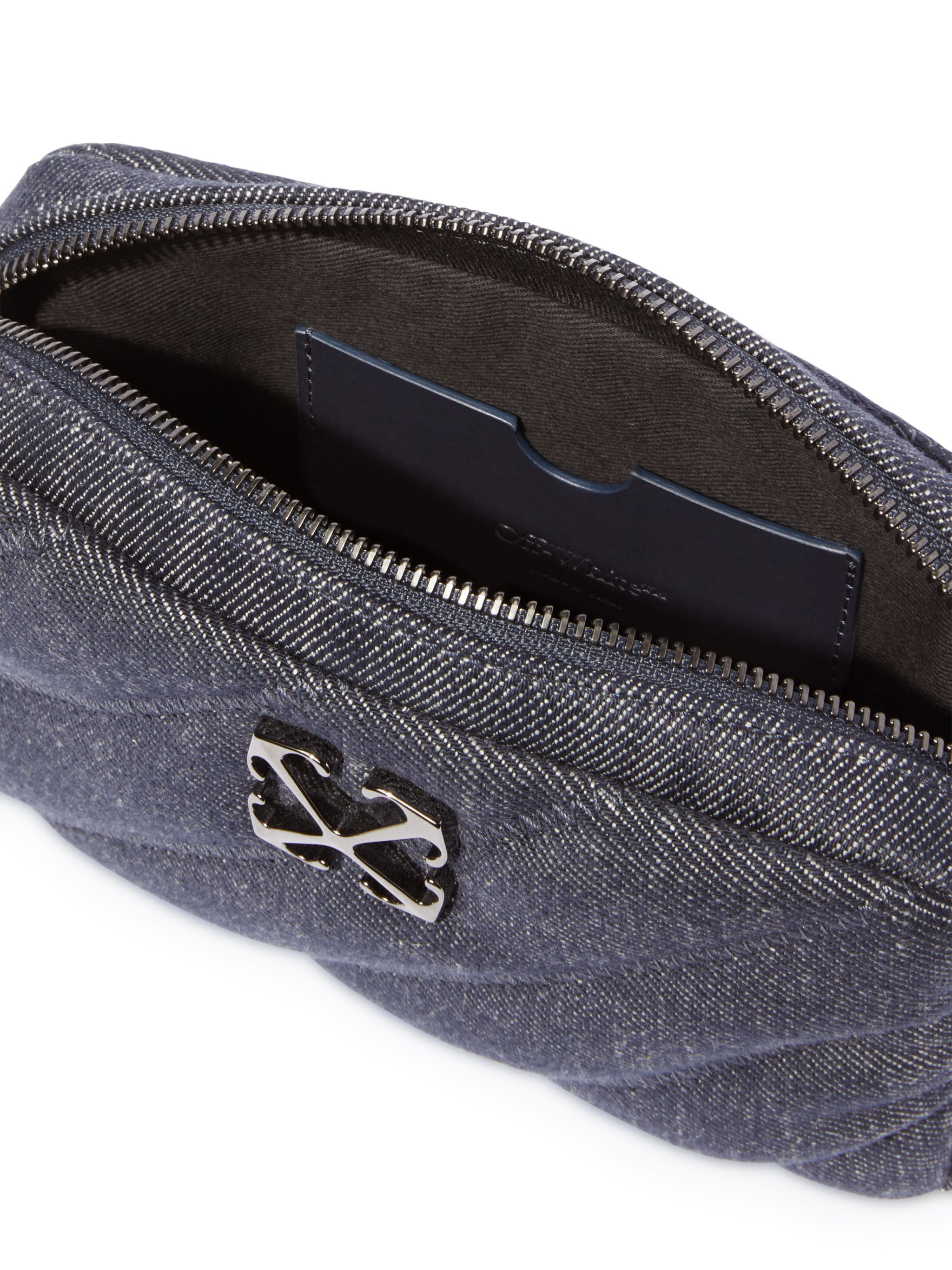 Dark Blue Quilted Denim Camera Bag - 6