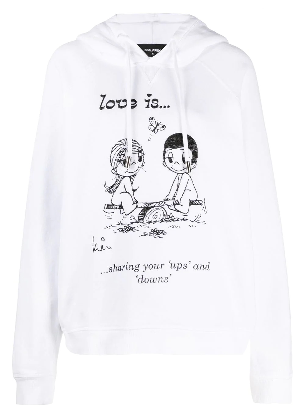 Love Is print hoodie - 1