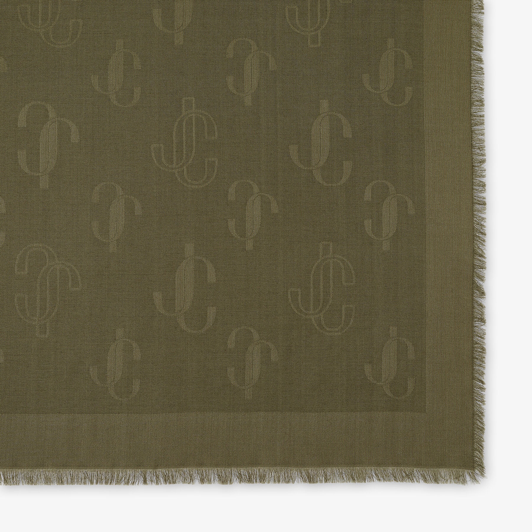 Emani
Caper Green Silk and Wool Jacquard Shawl - 3