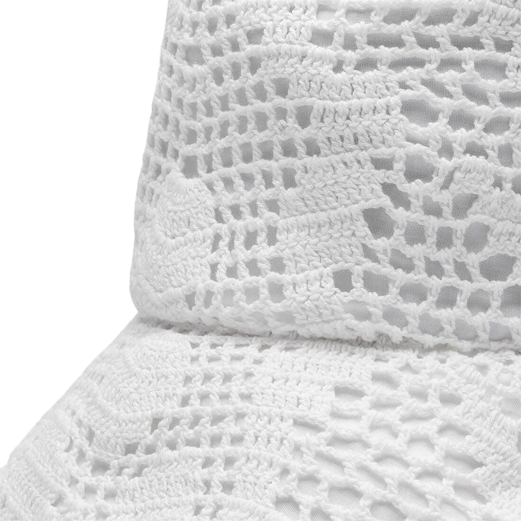 Comme des Garçons SHIRT Crochet Knit Bucket Hat 'White' - 3