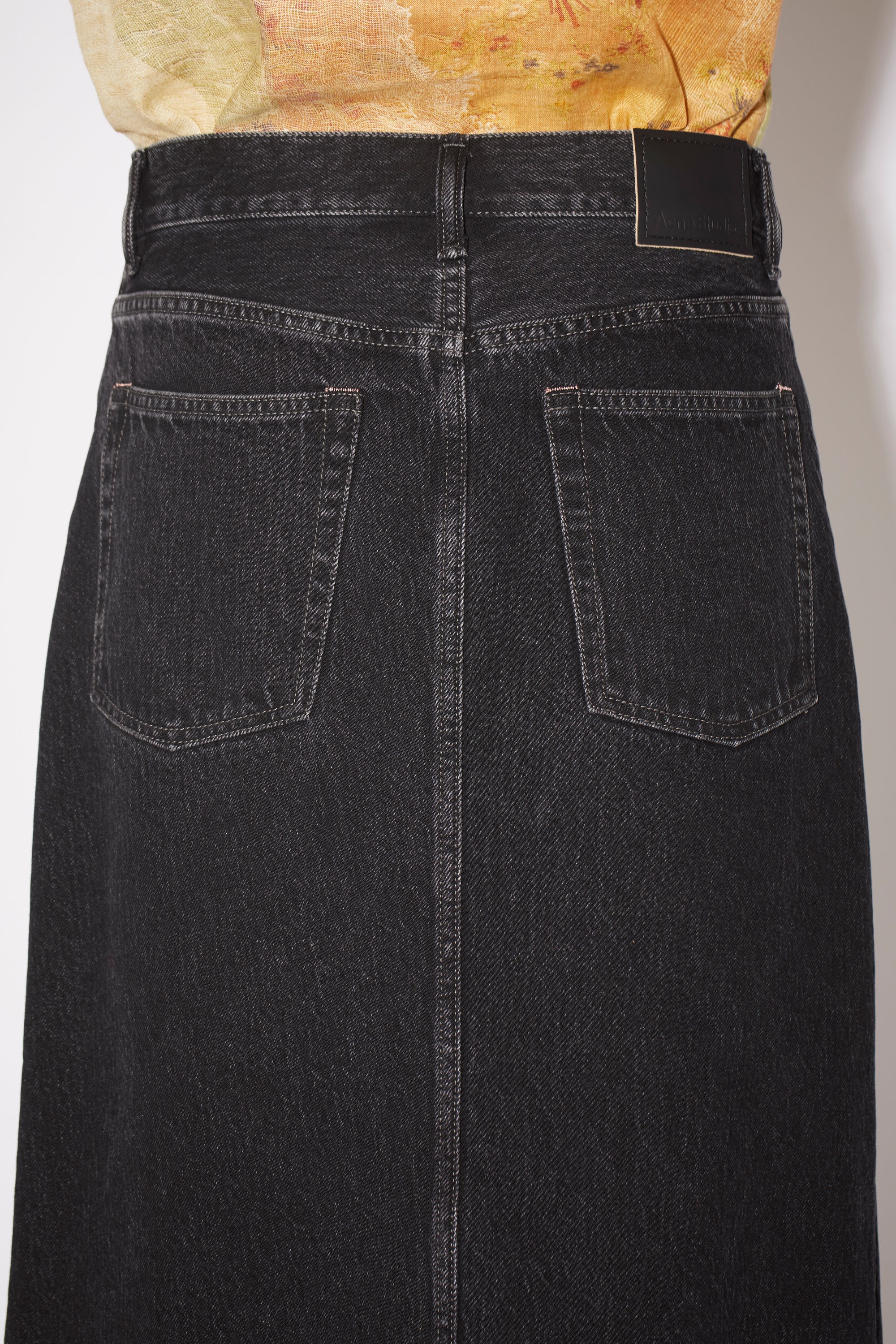 Denim midi skirt - Vintage black - 5