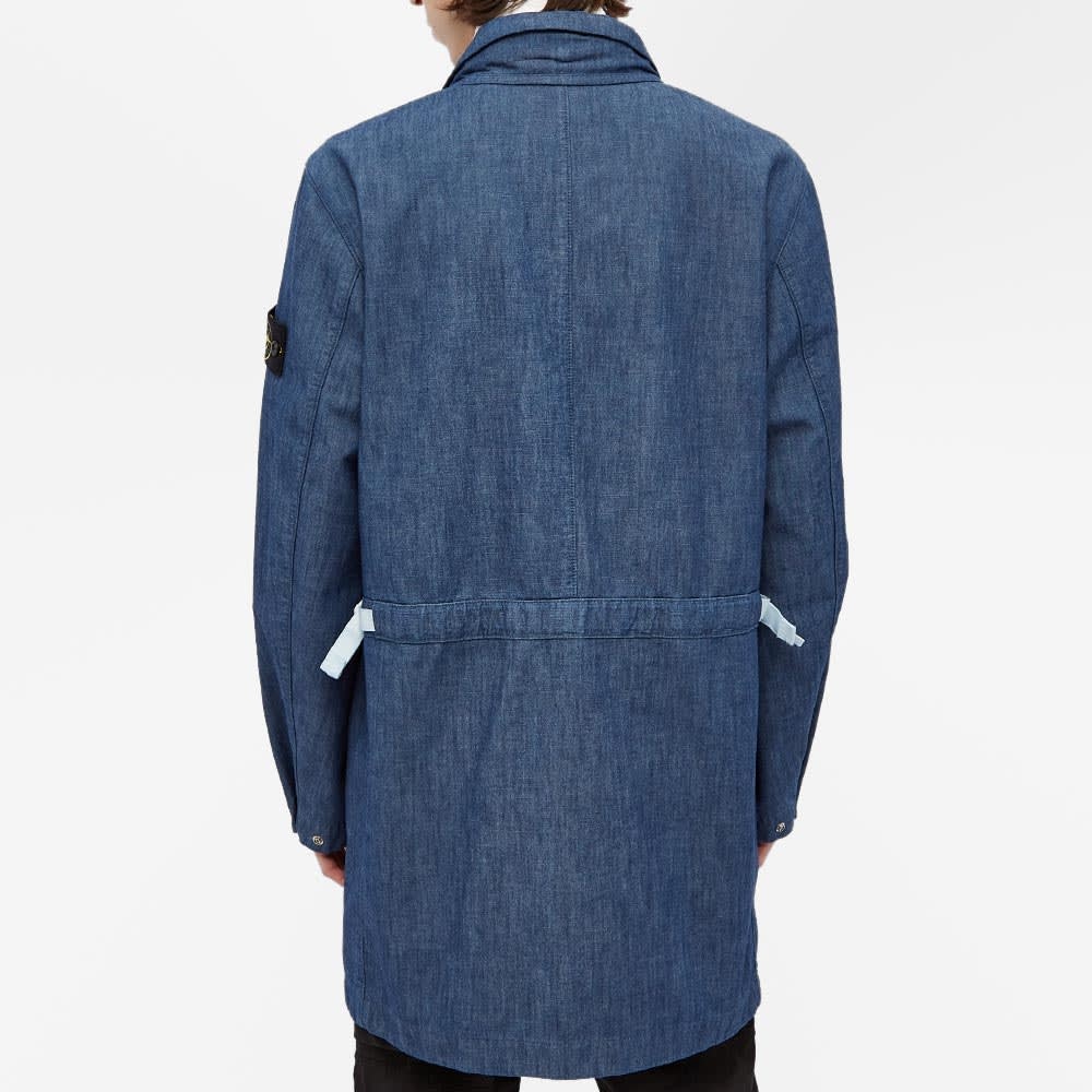 Stone Island Chambray Trench Coat - 6