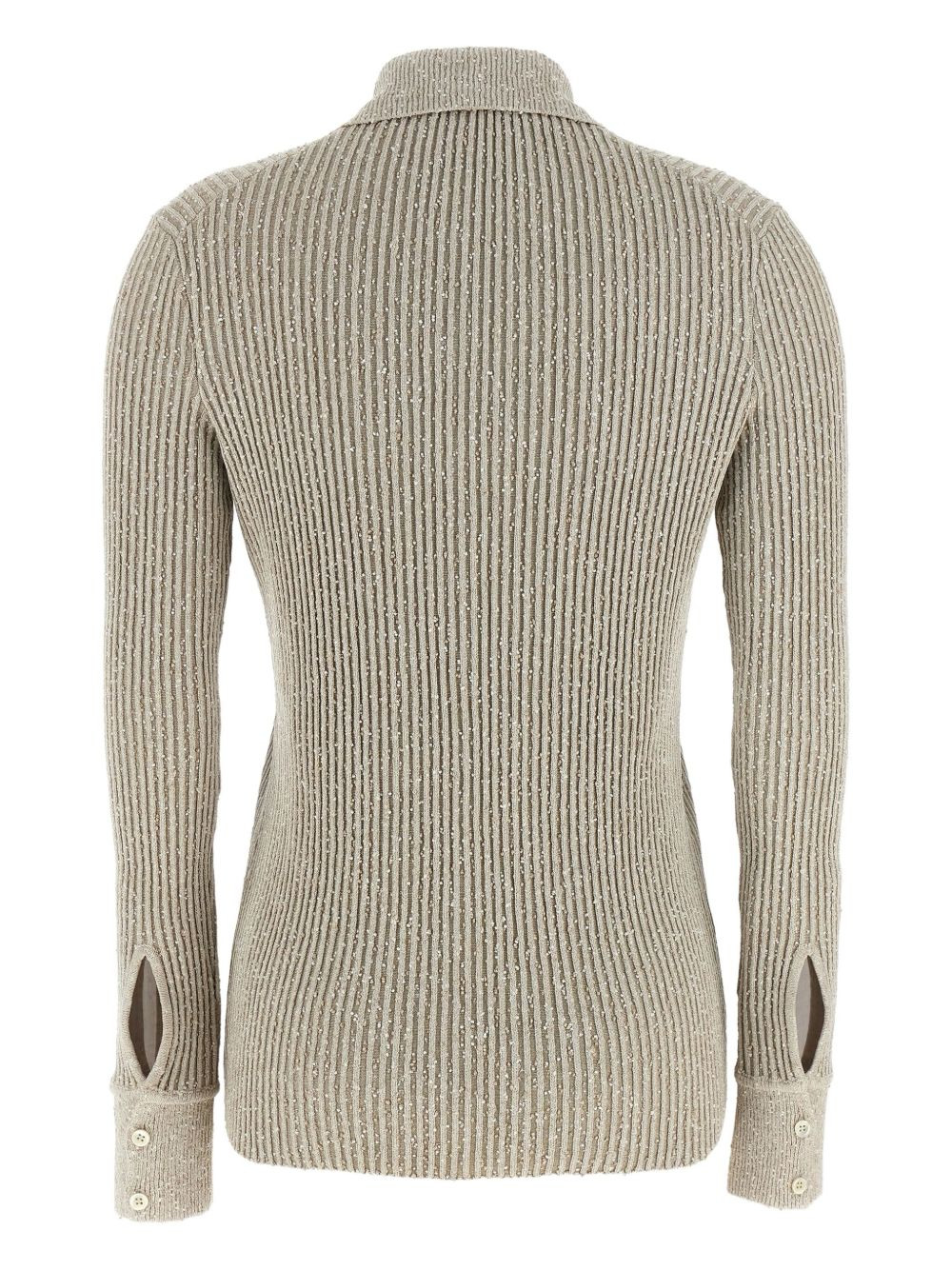 Marled ribbed-knit cardigan - 2