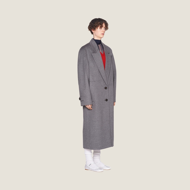 Single-breasted velour coat 4