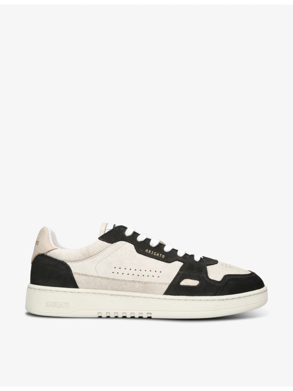 Dice leather and suede low-top trainers - 1
