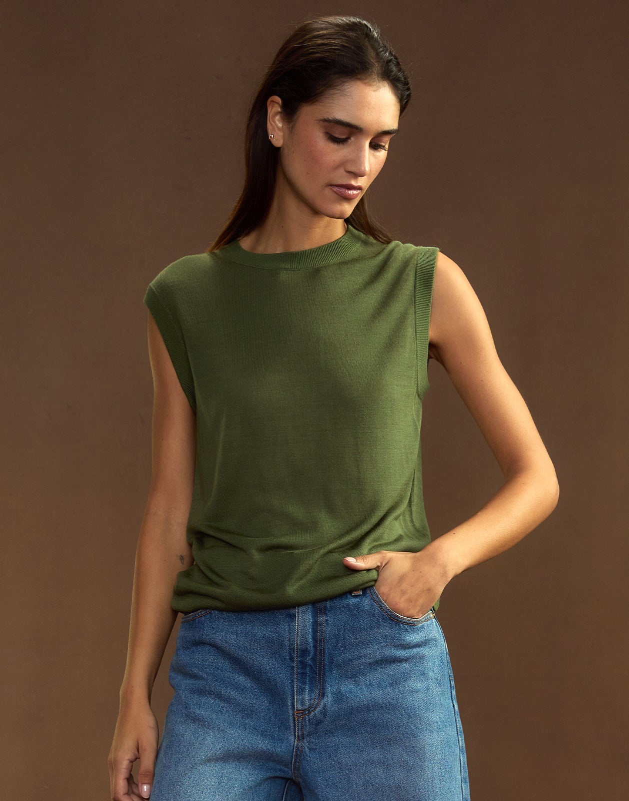 Mica Sleeveless Knit Top - 1