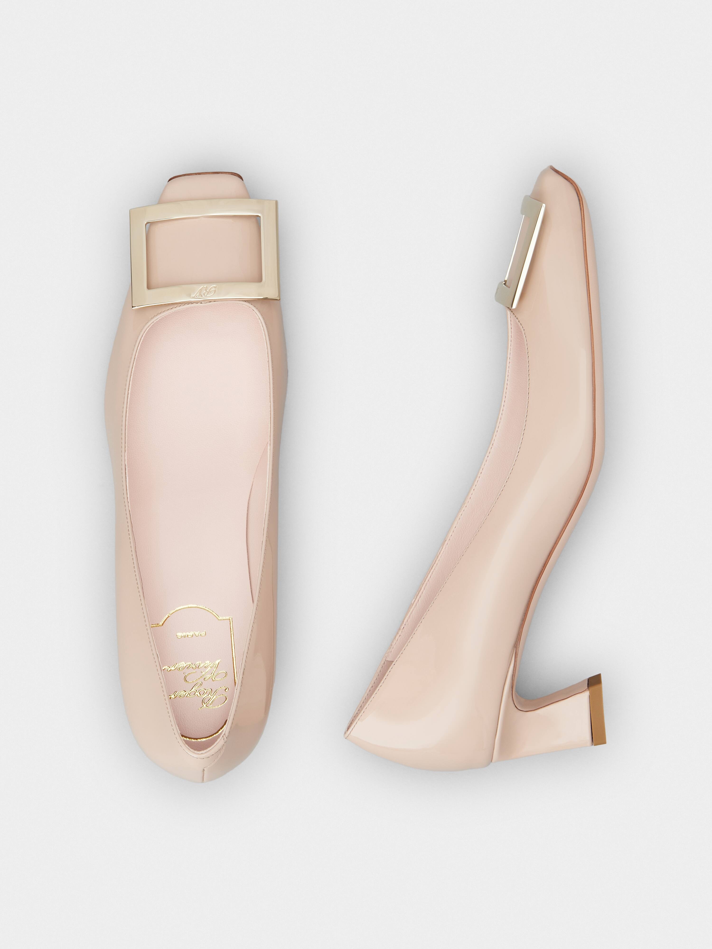 Trompette Metal Buckle Pumps in Patent Leather - 4