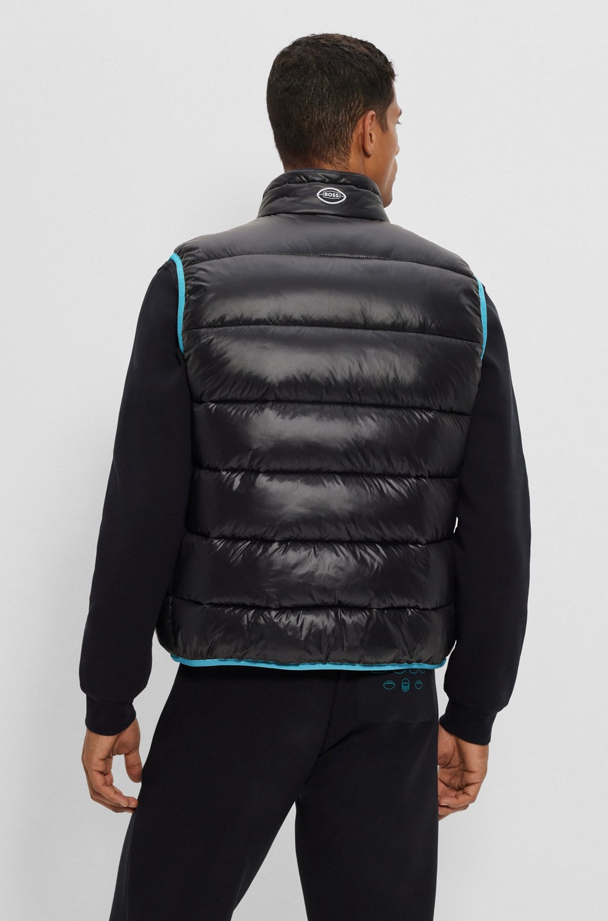 BOSS X NFL WATER-REPELLENT PADDED GILET WITH COLLABORATIVE BRANDING - 4