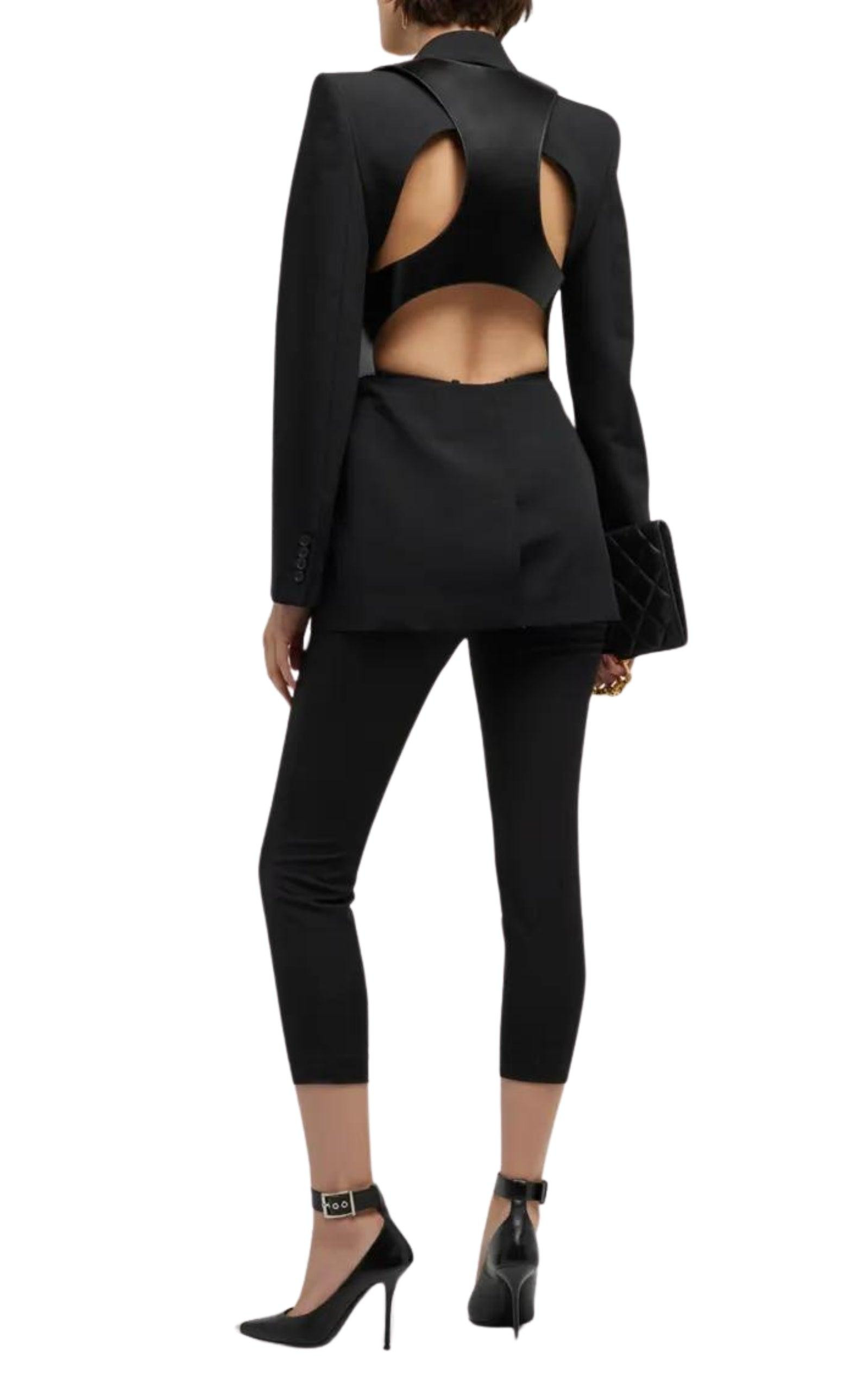 Single-Breasted Slashed Blazer - 3